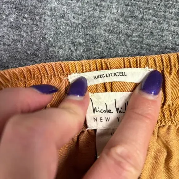 Nicole Miller Pants Women’s S Cargo 100% Lyocell Joggers Neutral Fall Casual Tan - Picture 7 of 8